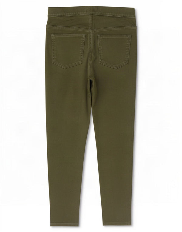 Jeans Jeggings corti Marks & Spencer da donna UK 10 piccoli W27 L25 cotone kaki