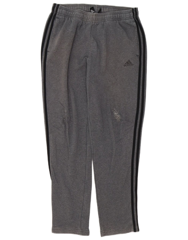 Adidas Mens Tracksuit Trousers Large Grey Cotton