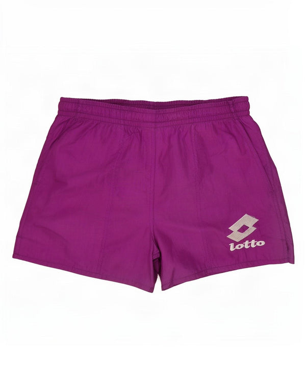 Pantaloncini sportivi grafici da donna Lotto UK 10 piccoli nylon viola