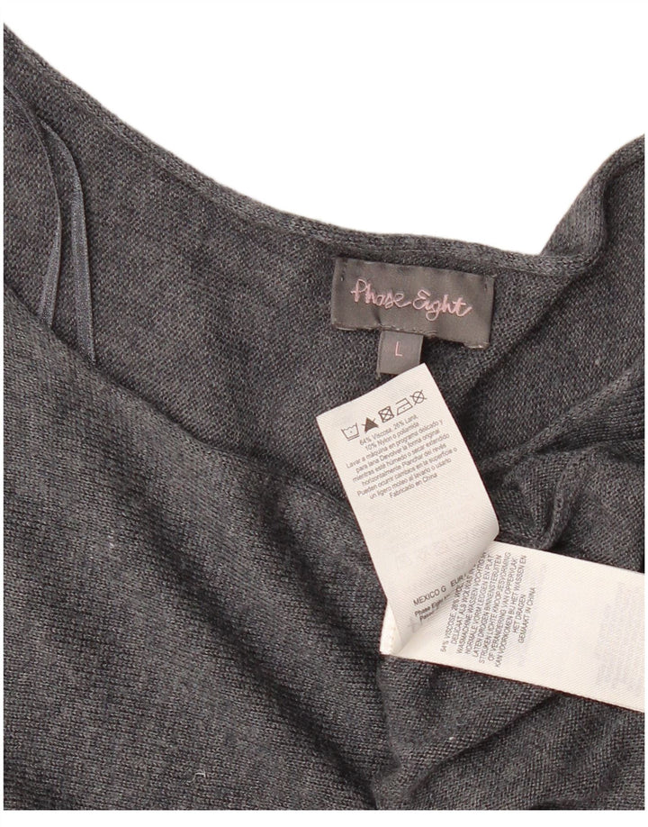 Maglione maglione oversize da donna con scollo a barca Phase Eight UK 16 Large Grigio