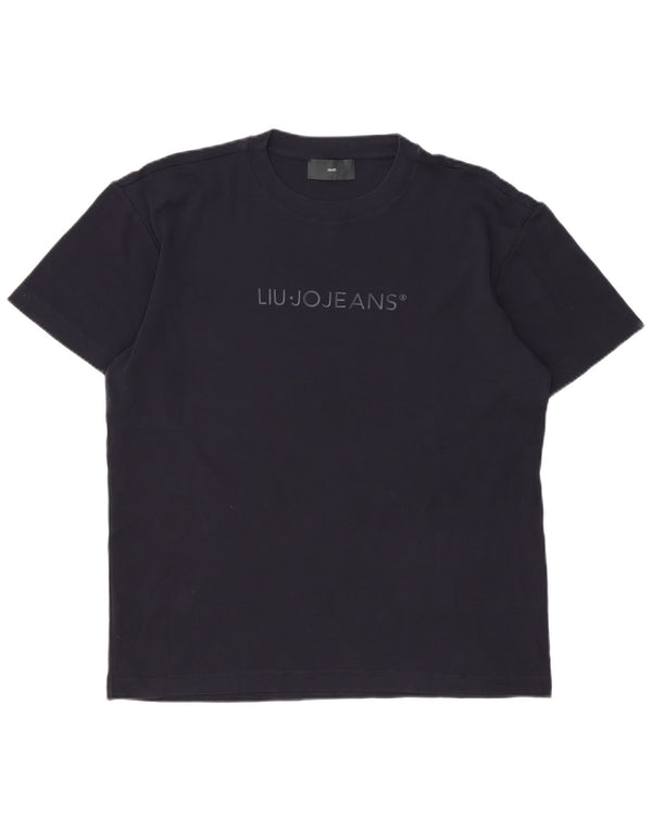 T-shirt grafica da uomo Liu Jo Top medio blu navy