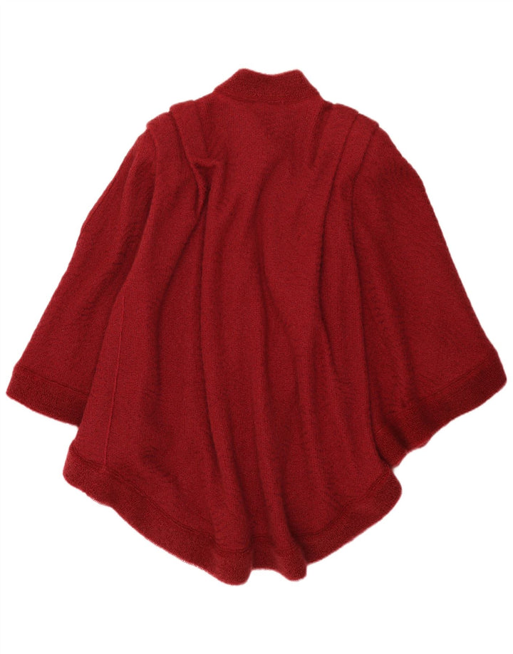 Maglione cardigan poncho vintage da donna IT 44 Viscosa bordeaux media