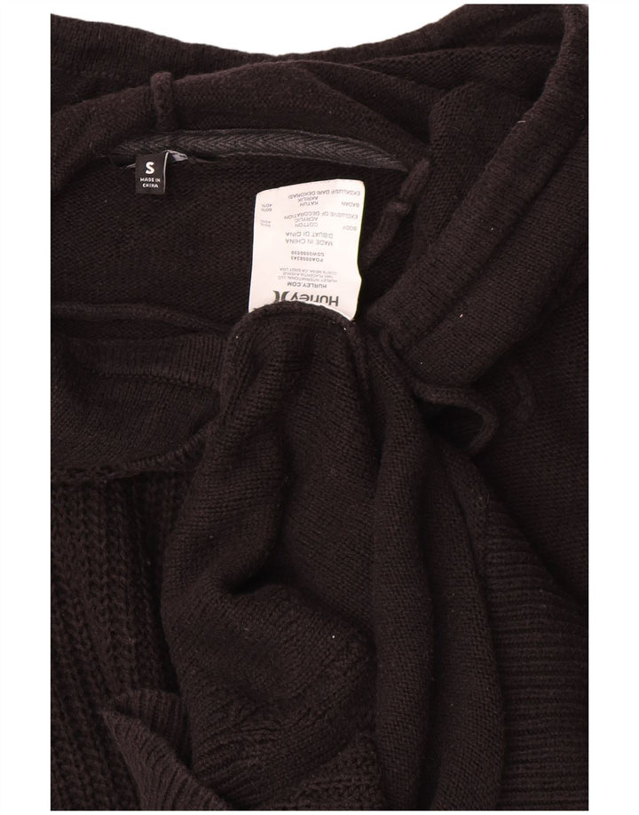 Maglione oversize da donna Hurley UK 10 piccolo cotone nero