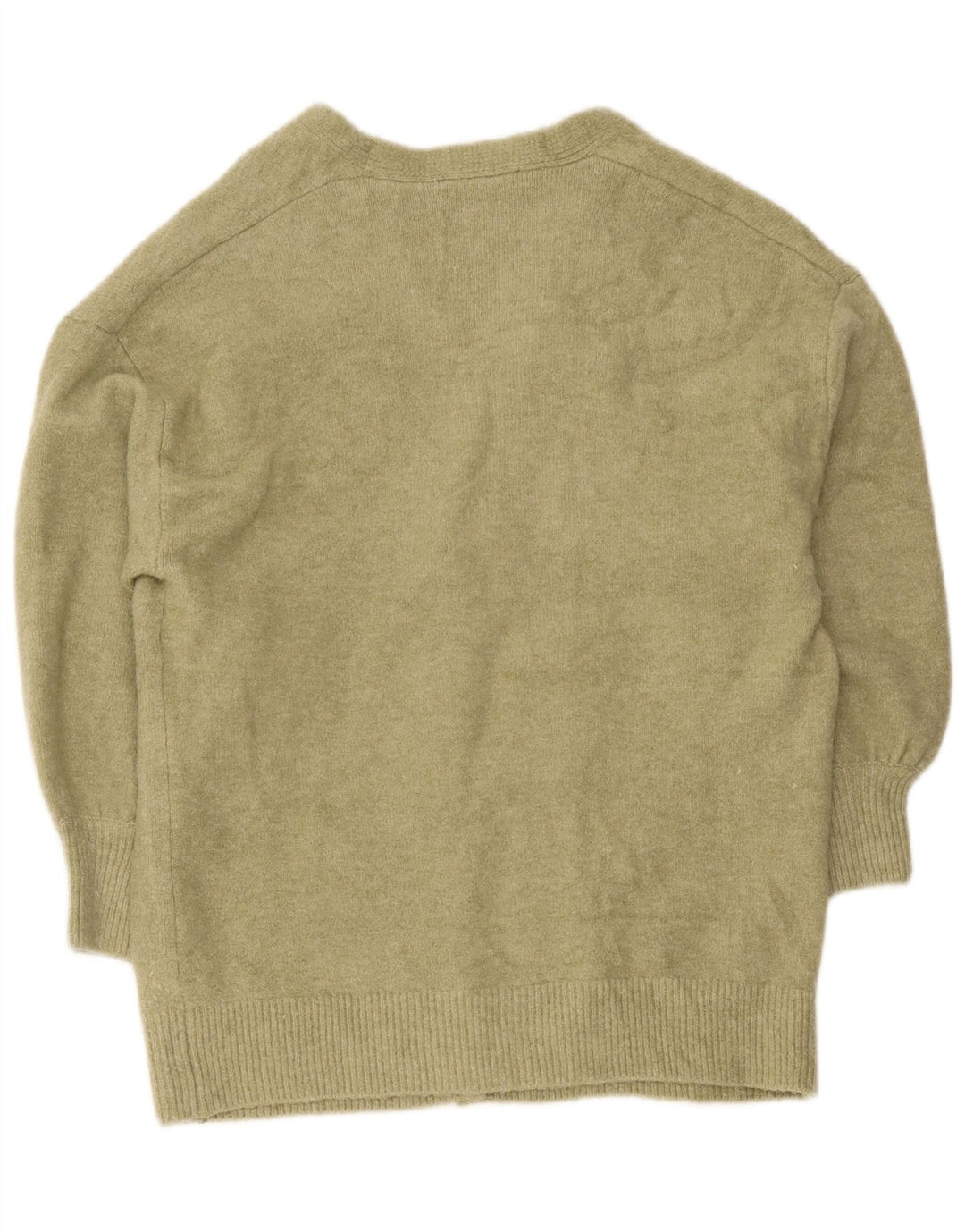 Maglione cardigan oversize da donna Zara UK 10 piccolo acrilico kaki