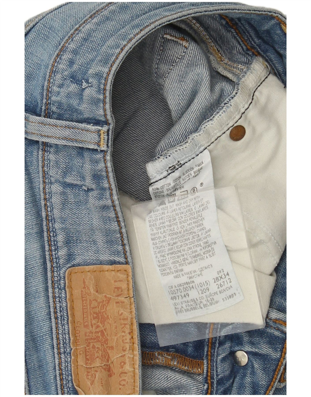 Jeans dritti Levi's 570 da donna W28 L30 cotone blu