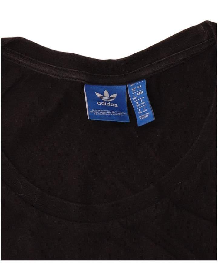 Top da donna con grafica corta Adidas UK 12 medio nero
