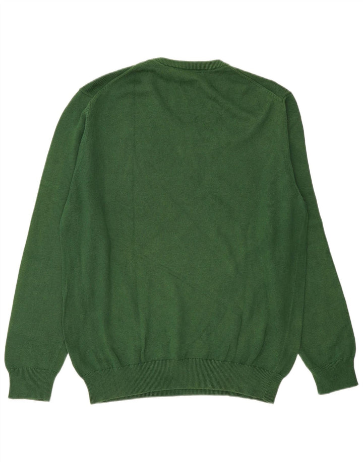 CREW CLOTHING Maglione da uomo con scollo a V 2XL cotone verde