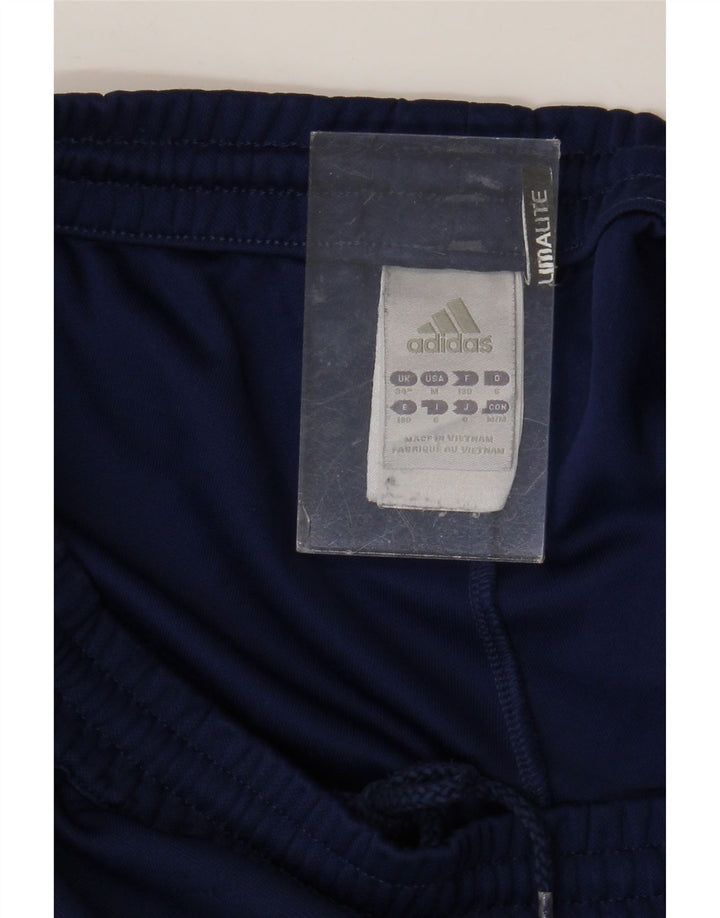 Pantaloncini sportivi Adidas Climalite da uomo medi in poliestere blu navy