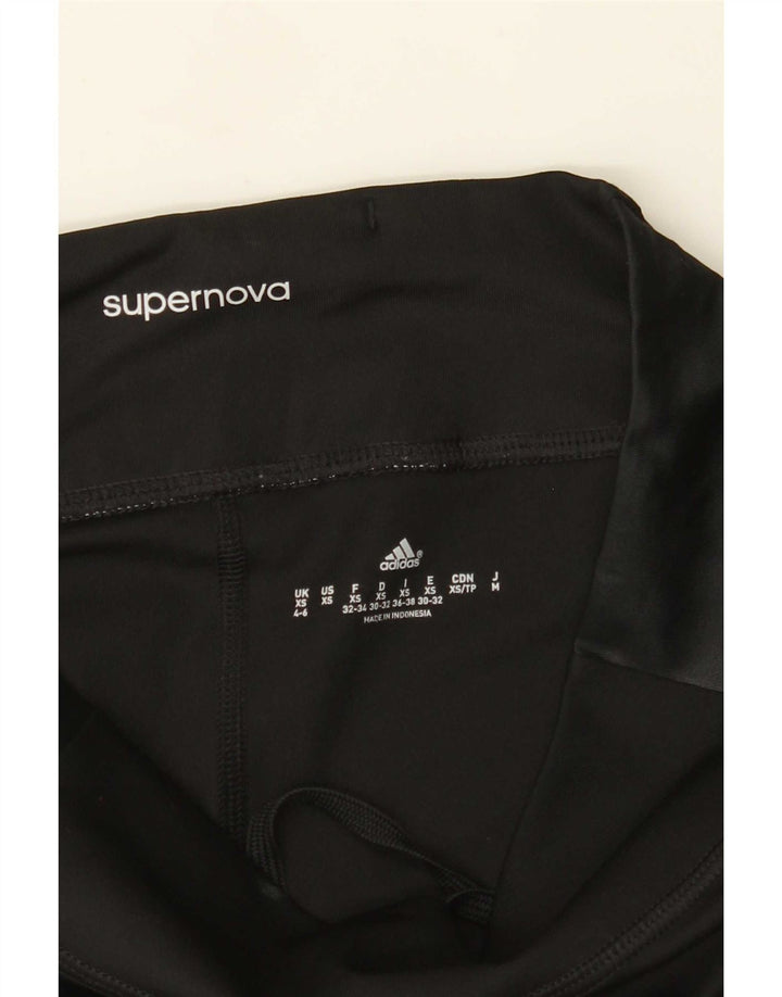 Leggings Adidas Supernova Capri da donna UK 4/6 XS neri
