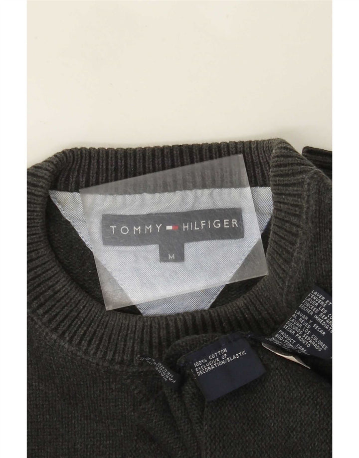 Maglione maglione girocollo da uomo Tommy Hilfiger in cotone grigio medio