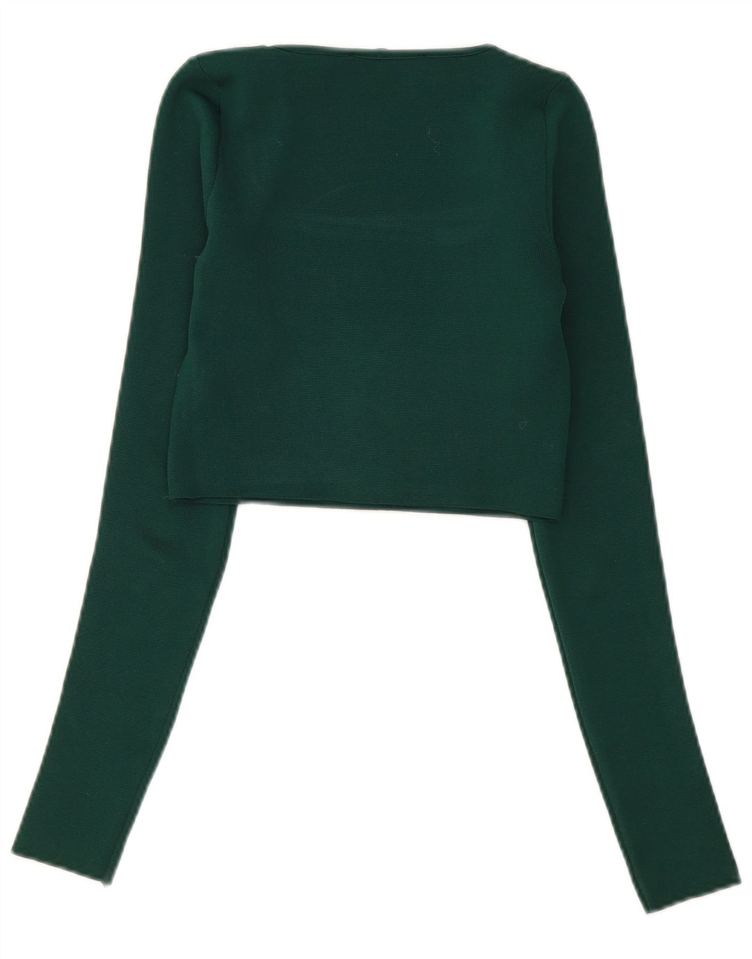 Top corto da donna Zara a maniche lunghe UK 8 piccolo poliestere verde