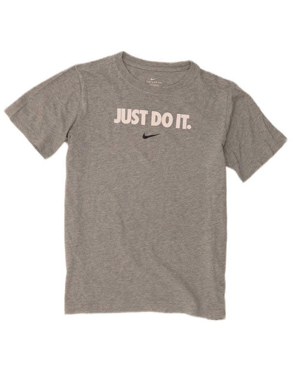 T-shirt grafica Nike da bambino con vestibilità standard, 13-14 anni, XL, grigio chiazzato