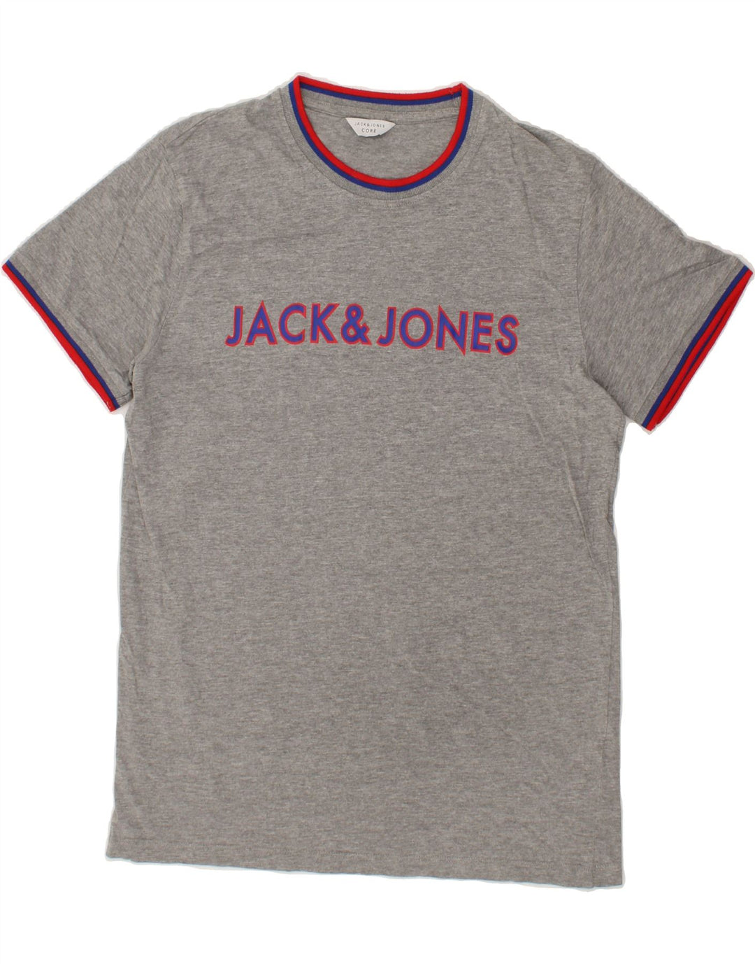 JACK & JONES Mens Graphic T-Shirt Top Medium Grey Cotton Vintage Jack & Jones and Second-Hand Jack & Jones from Messina Hembry 