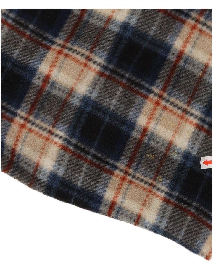 ATLAS FOR MEN Camicia in pile da uomo 3XL Poliestere a quadri blu