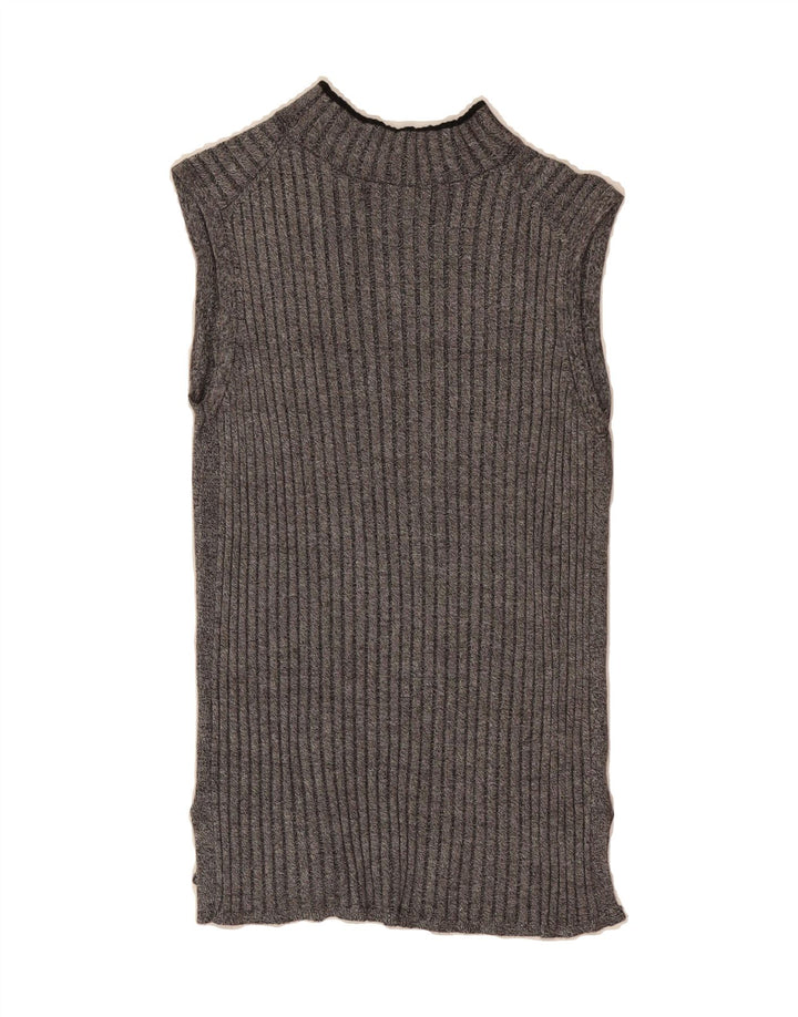 VINTAGE Womens Vest Tank Top UK 10 Small Grey Vintage Vintage and Second-Hand Vintage from Messina Hembry 