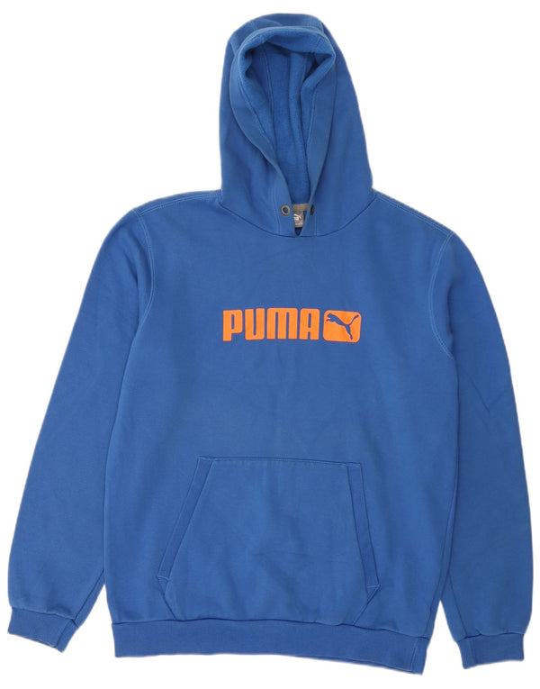 Felpa con cappuccio grafica da ragazzo Puma 15-16 anni in cotone blu