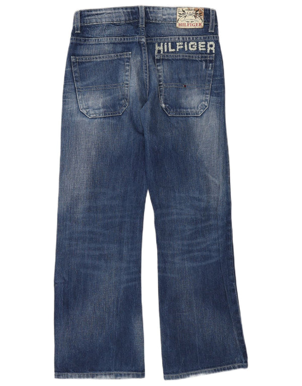 Tommy Hilfiger Ragazzi Graphic Bootcut Jeans 9-10 anni W26 L26 Cotone Blu