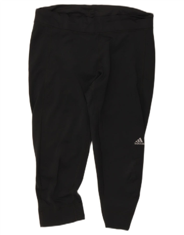 Leggings Adidas Climalite Capri da donna UK 16/18 Grande poliestere grigio