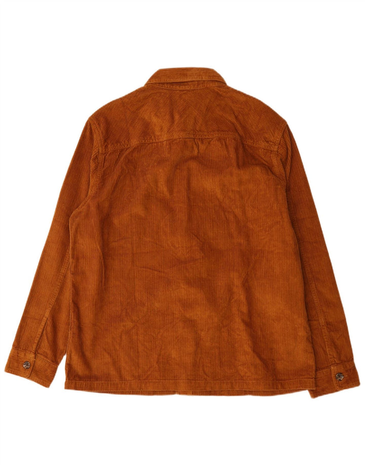 Marks & Spencer Camicia da uomo in velluto a coste grande in cotone marrone