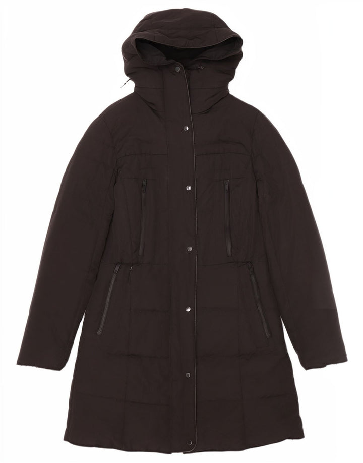 Cappotto imbottito con cappuccio da donna Zara UK 14 medio nero