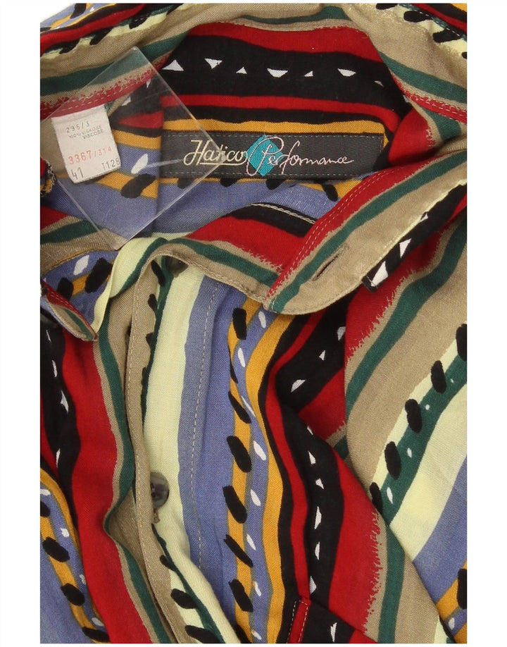 Camicia da uomo Hatico Performance taglia 41 grande in viscosa a righe multicolori