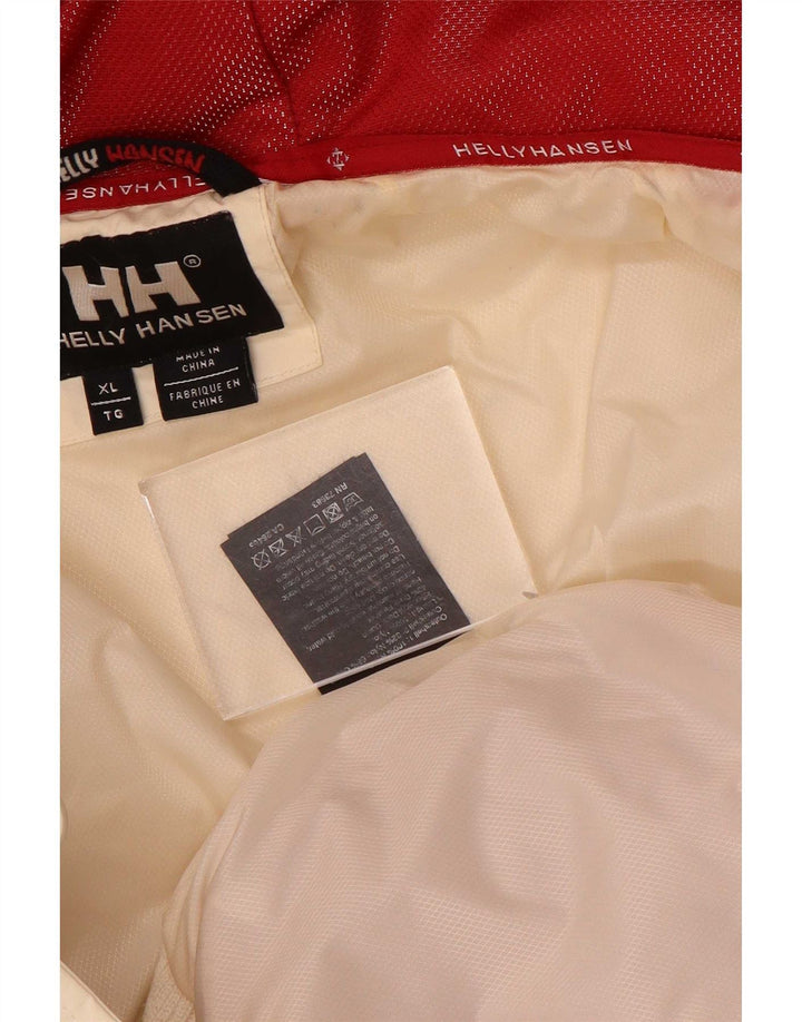 Giacca imbottita con cappuccio da donna Helly Hansen UK 18 XL nylon bianco sporco