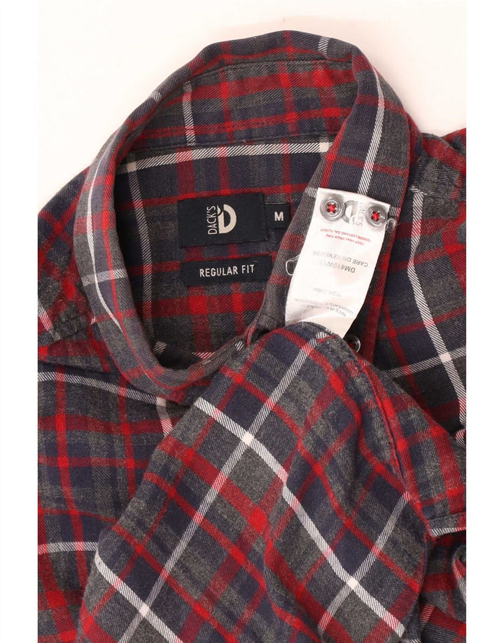 Camicia da uomo in flanella dalla vestibilità regolare di Dack in cotone scozzese rosso medio