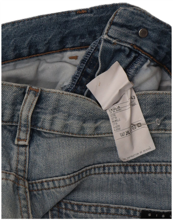 Jeans Bootcut da donna Sisley IT 42 Medio W30 L30 Blu Cotone