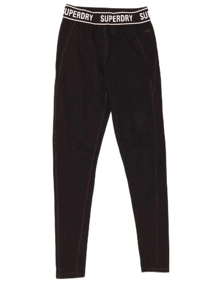 Leggings grafici da donna SUPERDRY UK 8 piccolo cotone nero