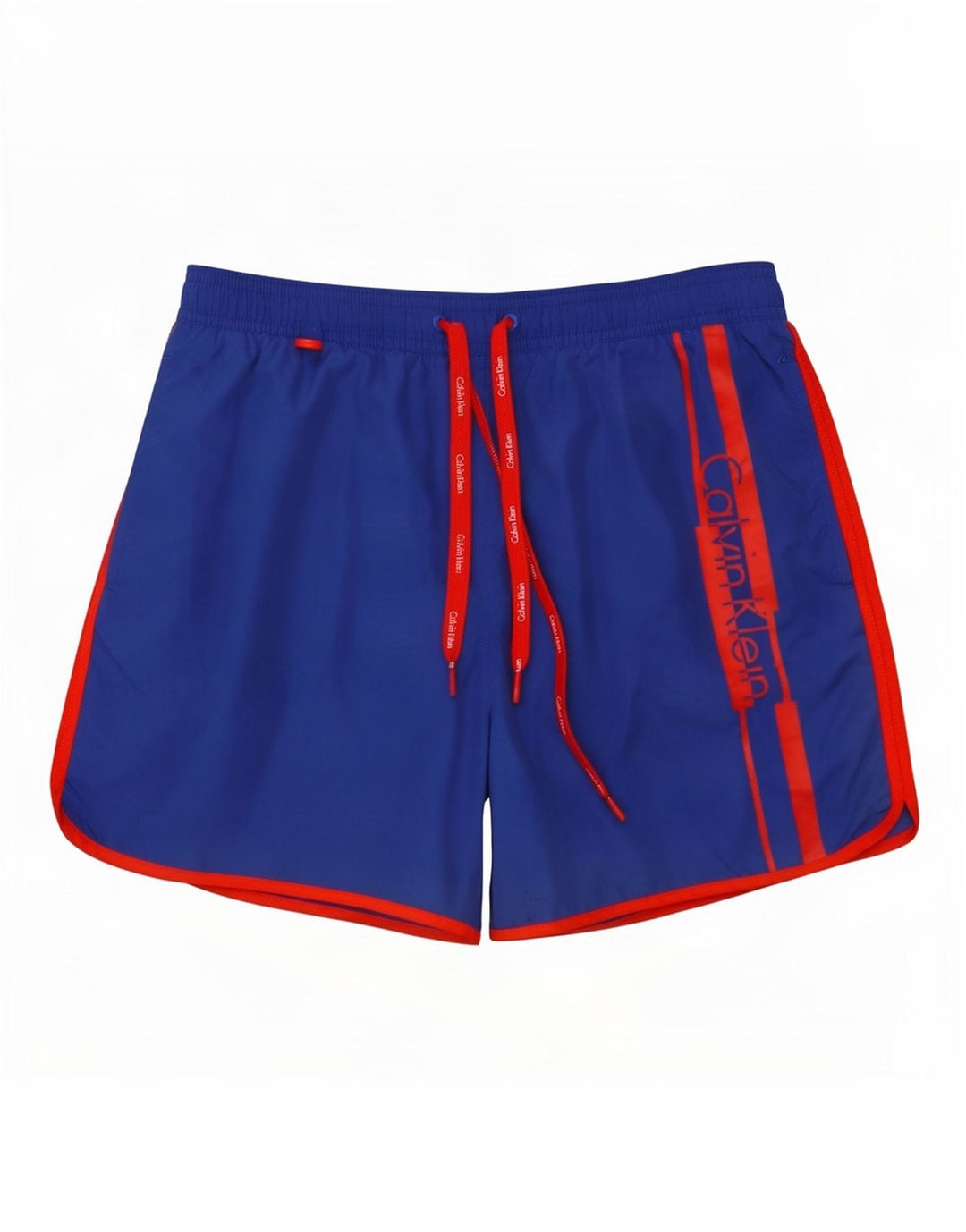 Pantaloncini da bagno grafici da uomo Calvin Klein piccoli in poliestere blu