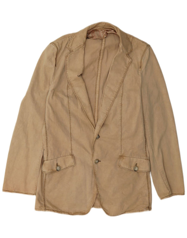 Giacca blazer da uomo a 2 bottoni Hugo Boss EU 48 cotone beige medio