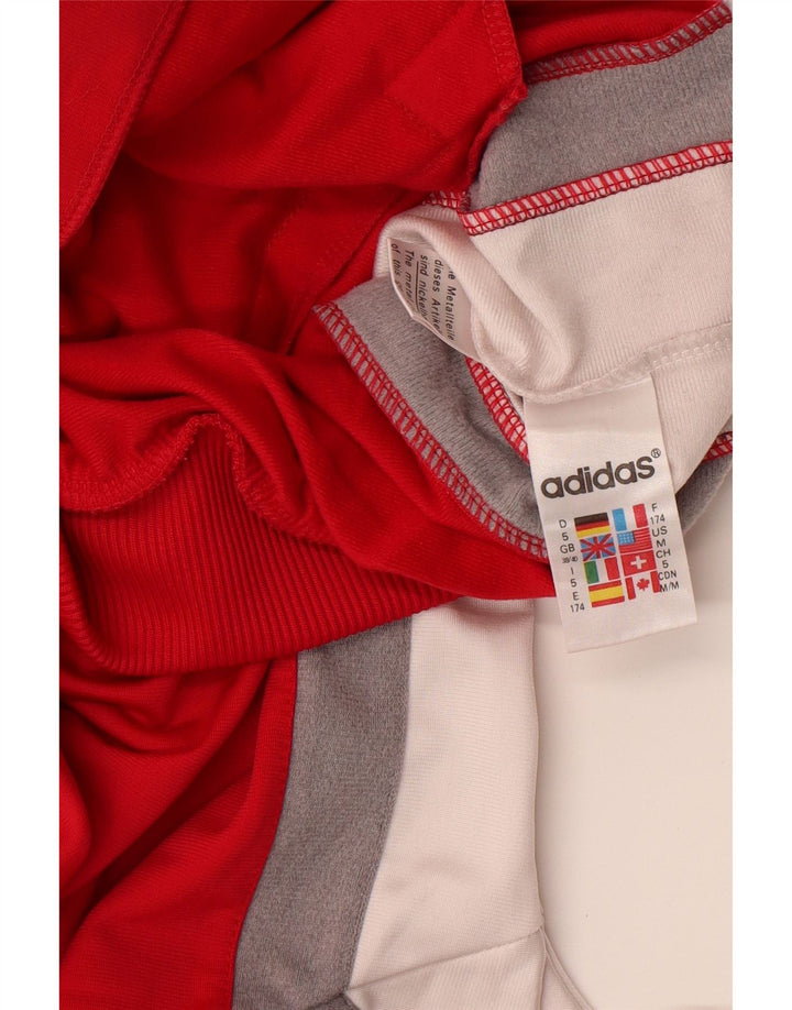 Giacca da tuta grafica da uomo Adidas UK 38/40 Medium Red Colourblock
