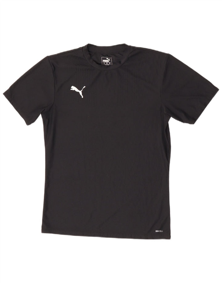 T-shirt da uomo Puma Top media nera in poliestere