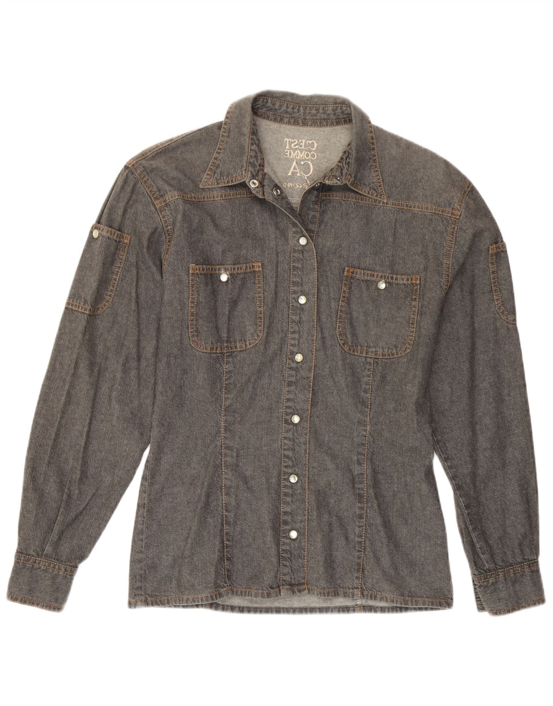 Camicia di jeans da donna C'EST COMMECA UK 16 grande grigia