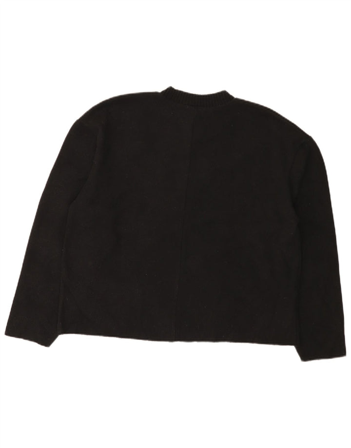 Maglione maglione girocollo da donna Zara UK 14 medio nero