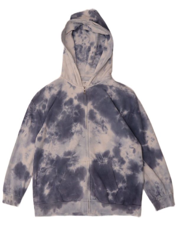 Maglione con cappuccio e zip per ragazzi Gap 11-12 anni in cotone tie dye blu