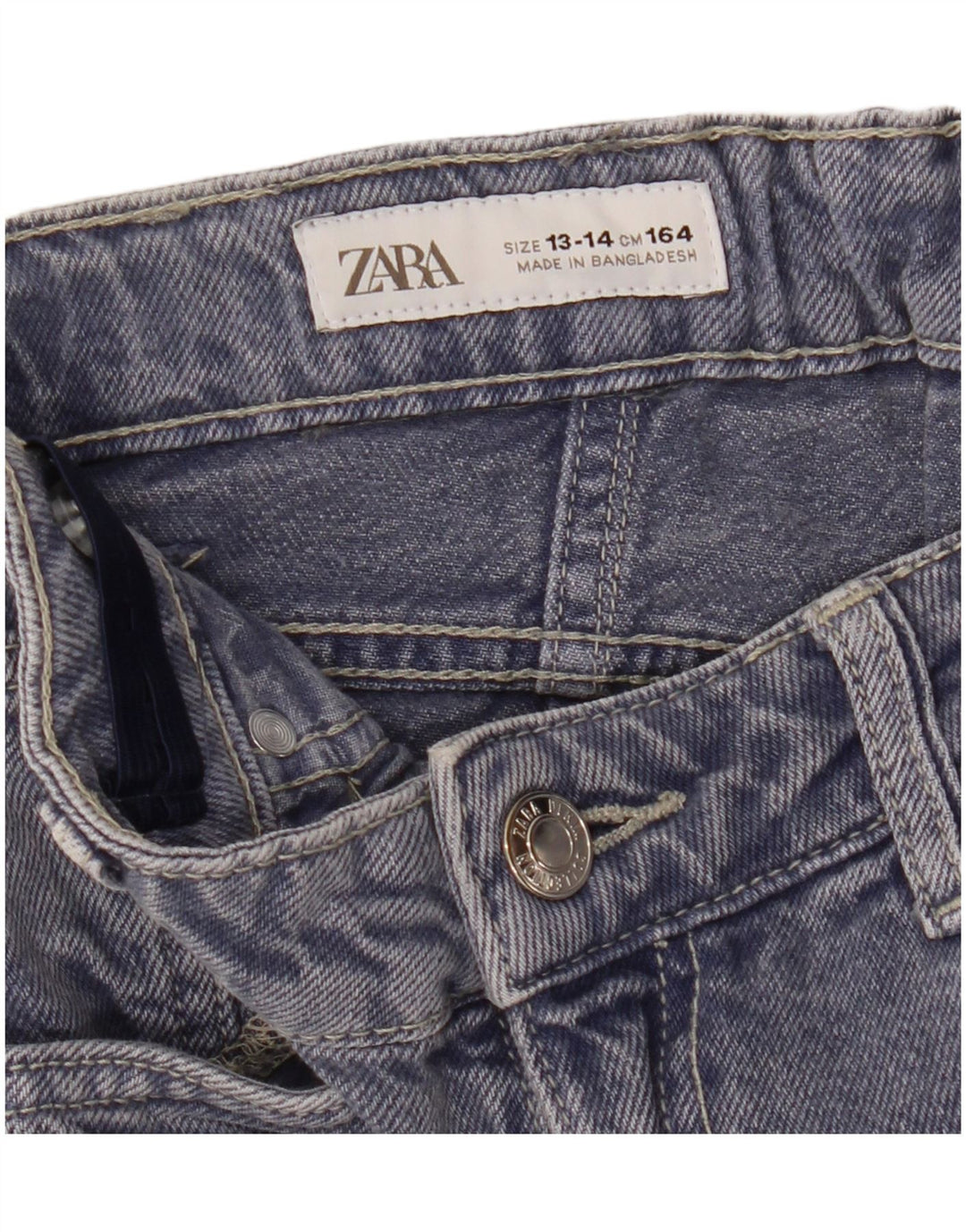 Jeans larghi ZARA per bambina 13-14 anni W26 L27 Blu navy