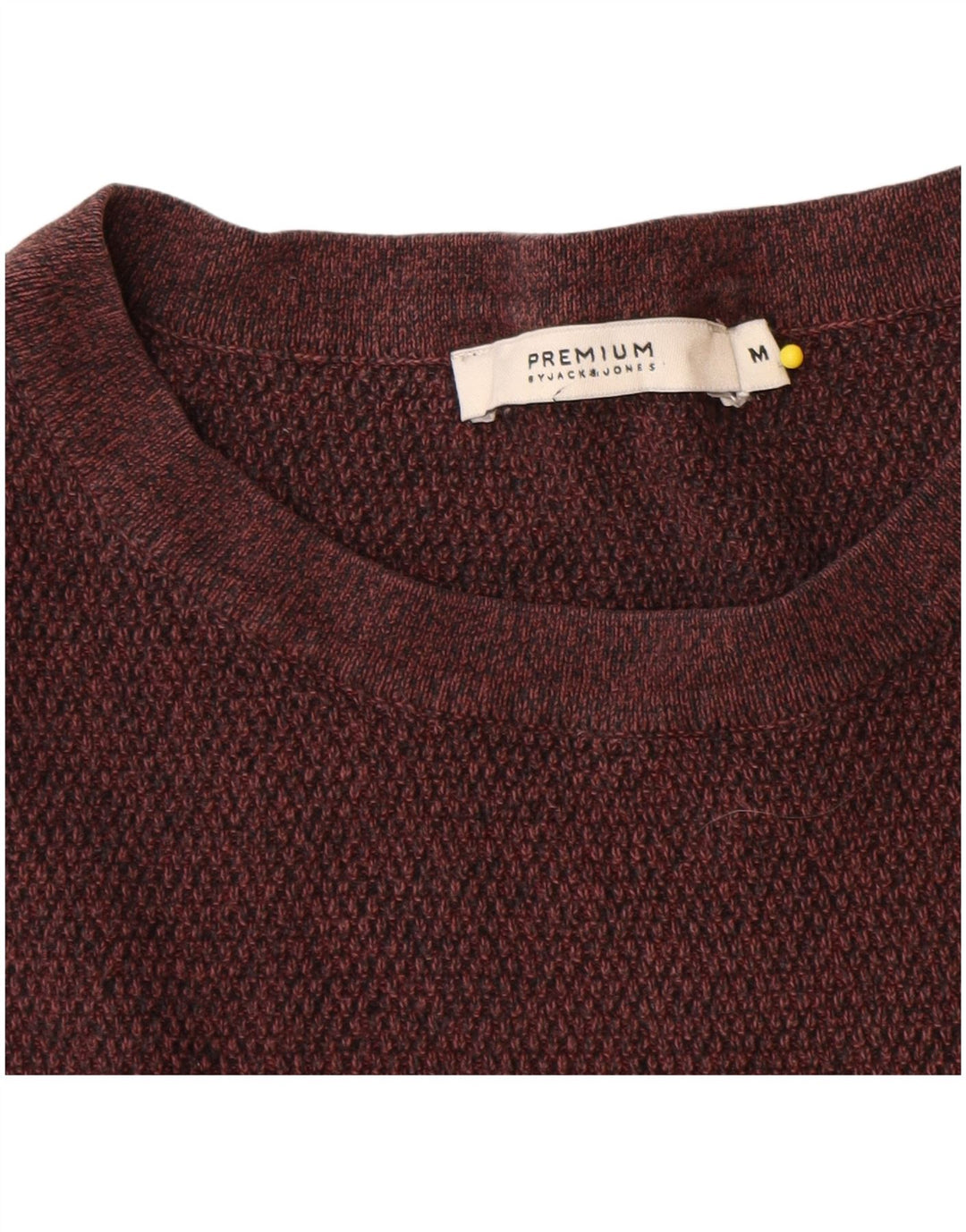 Maglione maglione girocollo da uomo Jack & Jones in cotone bordeaux medio