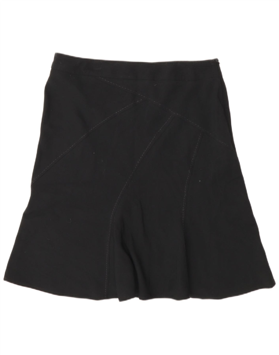 Gonna a trapezio da donna Marks & Spencer UK 14 grande W32 poliestere nero