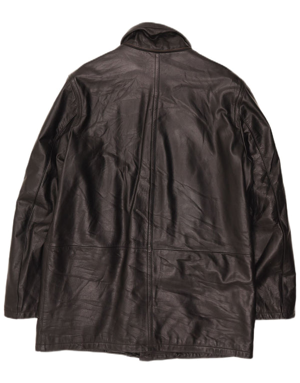 Cappotto In Pelle Uomo Conbipel IT 52 Large Pelle Nera