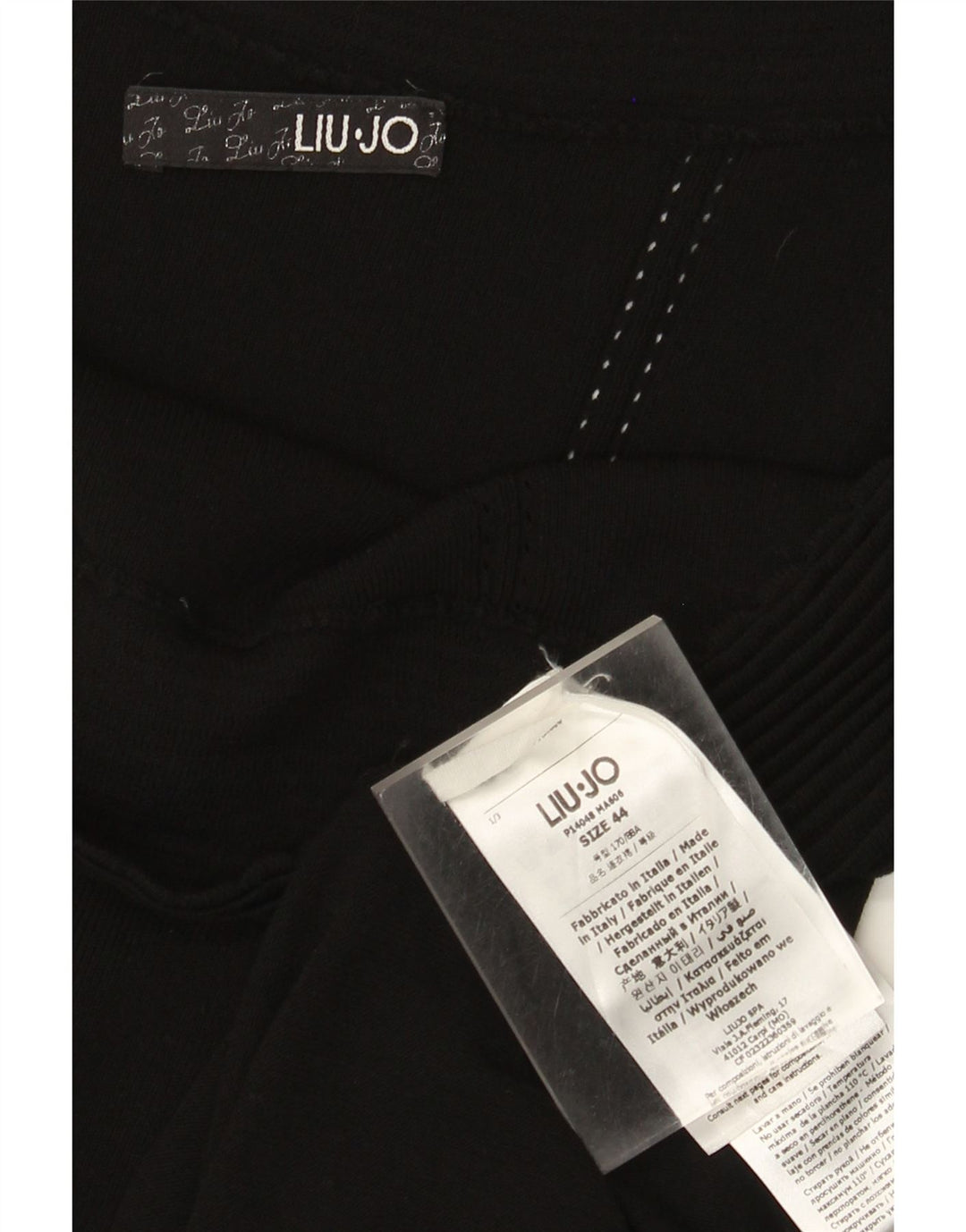 Abito Donna Liu Jo con Spalle Scoperte IT 44 Medio Nero Viscosa