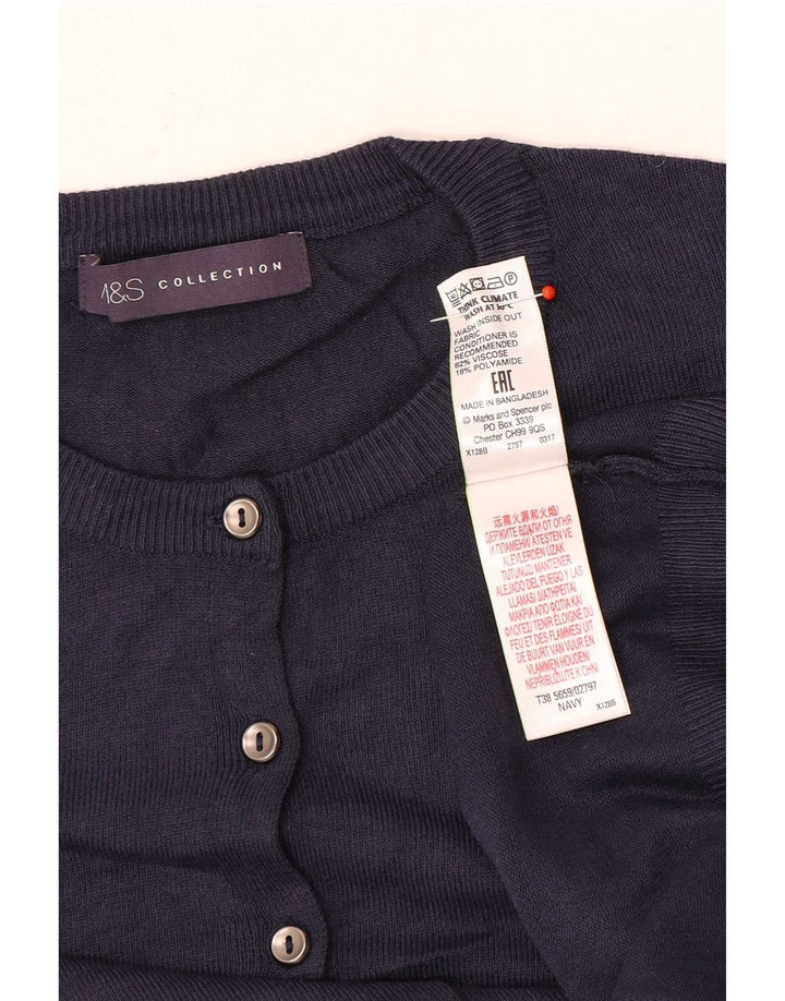 Maglione cardigan da donna Marks & Spencer UK 18 XL Blu navy