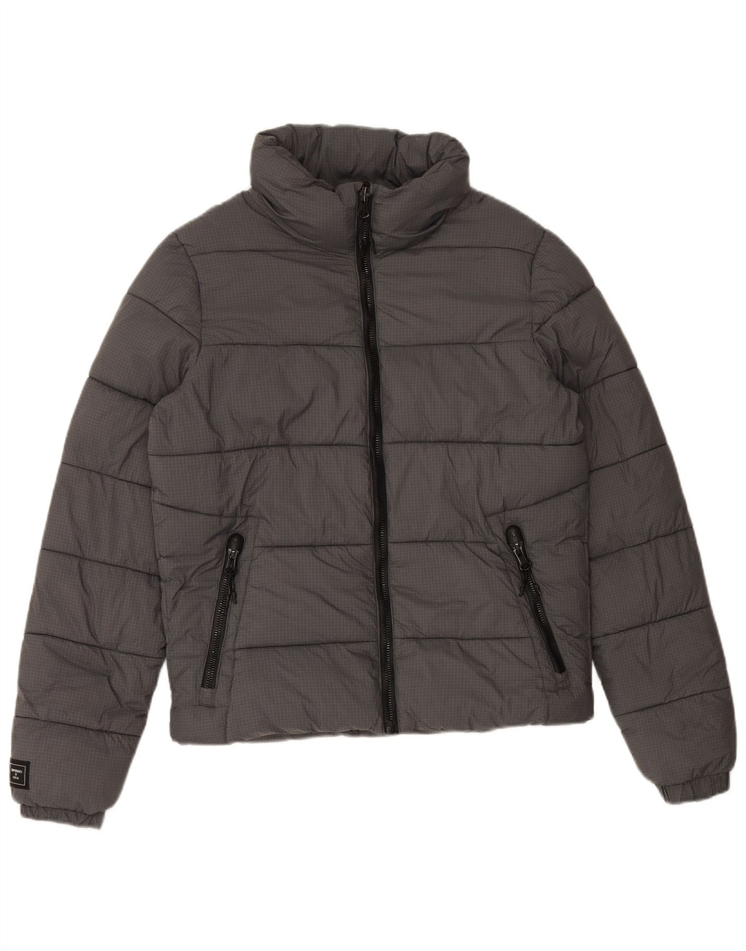 Giacca imbottita da uomo SUPERDRY UK 36 piccola in nylon grigio