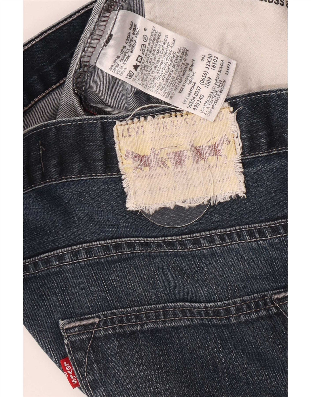 Levi's Uomo 504 Jeans dritti W32 L27 Cotone Blu