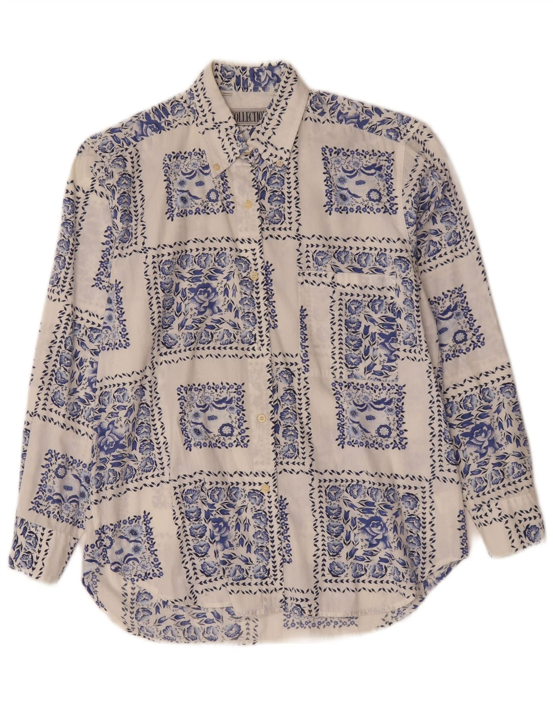 Collezione Camicia da donna Taglia 42/44 Grande cotone floreale bianco