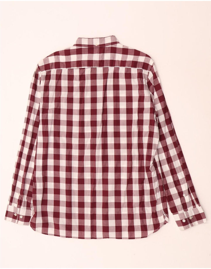 Camicia da uomo French Connection XL in cotone a quadretti bordeaux