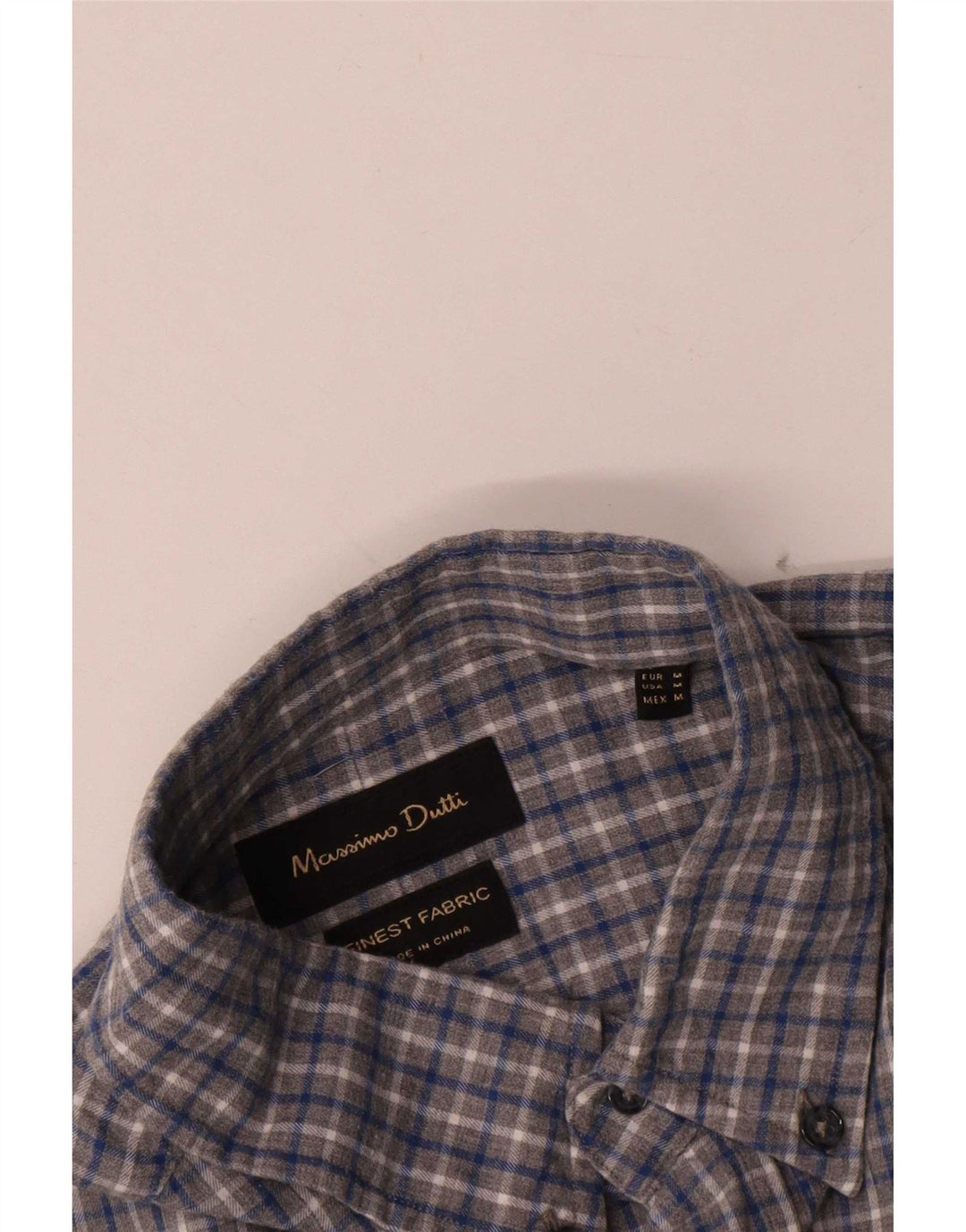 Camicia da uomo Massimo Dutti a quadri grigio medio