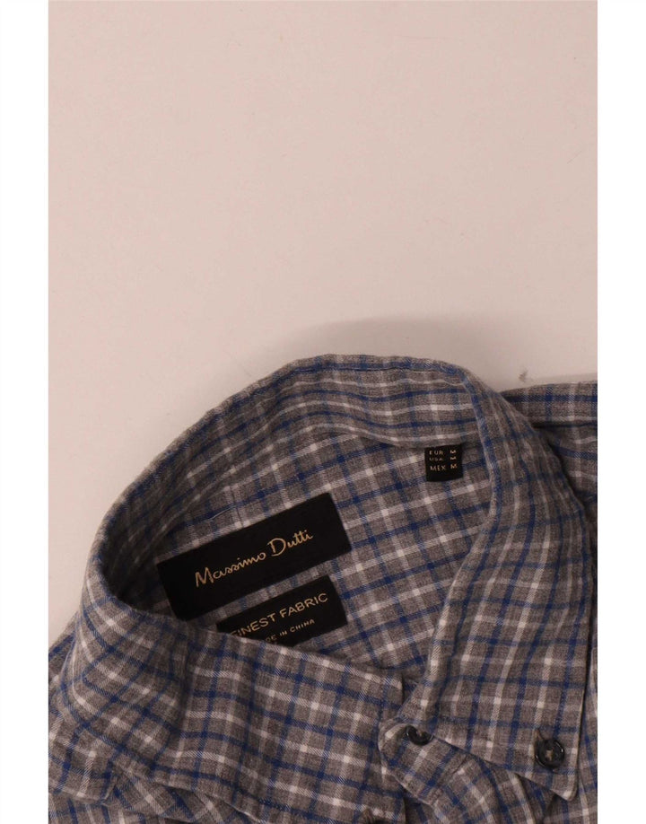 Camicia da uomo Massimo Dutti a quadri grigio medio