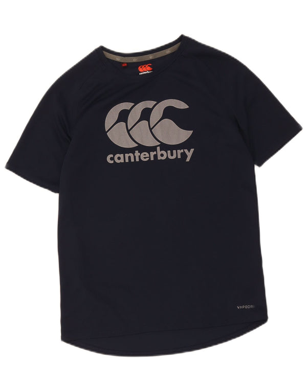 Maglietta grafica per ragazzi Canterbury, 13-14 anni, in poliestere blu navy