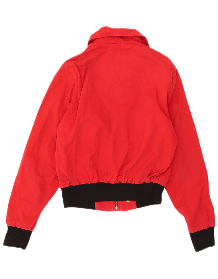 Giacca bomber da donna Richlu UK 12 Cotone color block rosso medio